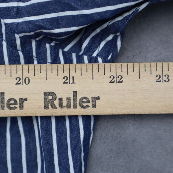 Hollister Shirt Mens Large Blue Striped Button Up Long Sleeve Casual Preppy - Picture 5 of 16